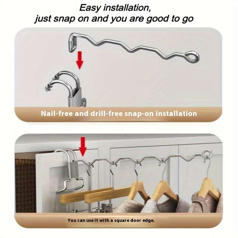 1pc Space-Saving Stainless Steel Freestanding Clothes