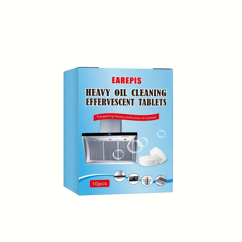 10pcs Heavy Oil Cleaning Effervescent Tablets