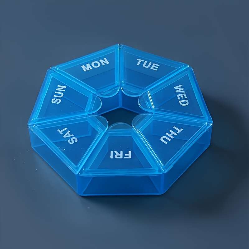 Mini 7-Corner Storage BoxSeven Grids Squares Pill Box
