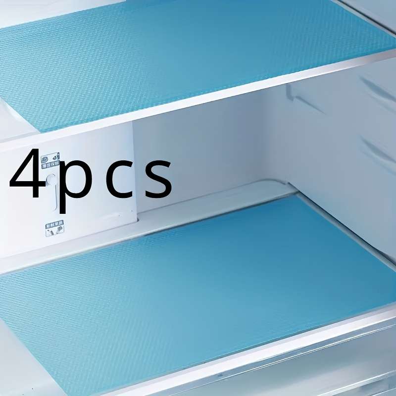4pcs Easy-Install Washable Refrigerator Liners