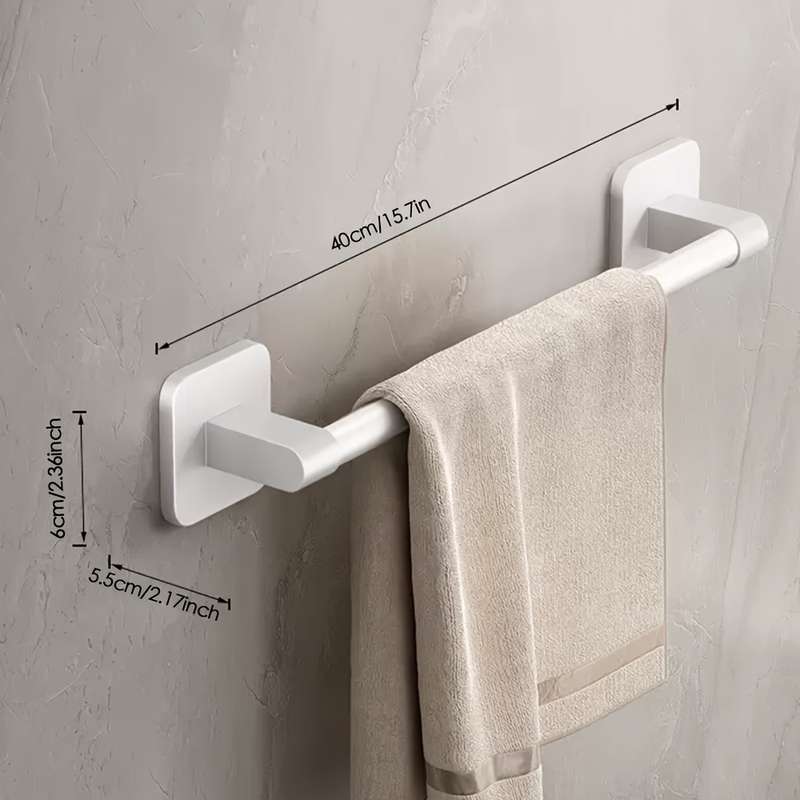 Easy-Install Aluminum Towel Bar