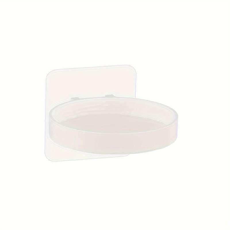 1pc  Adhesive Wall-Mounted Round Storage Shelf