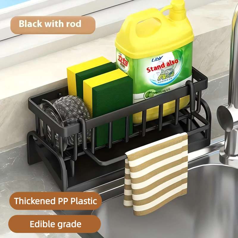 Kitchen Sink Organizer with Drain Tray Random Colors