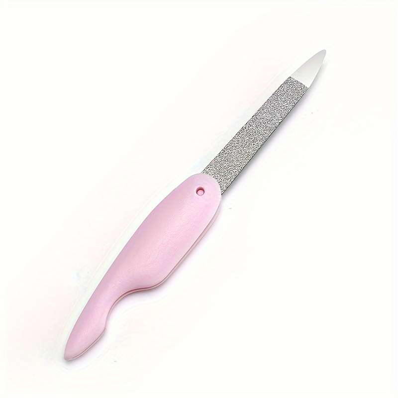 Stainless Steel Nail File with Double Polishing and Sanding Strips