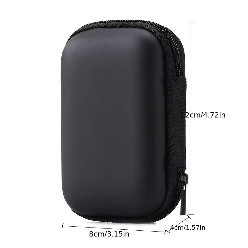 1pc Modern Black Vinyl Desk Organizer Box