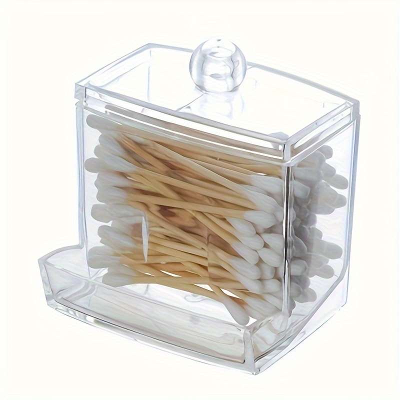 Chic Transparent Acrylic Organizer with Wooden Lid