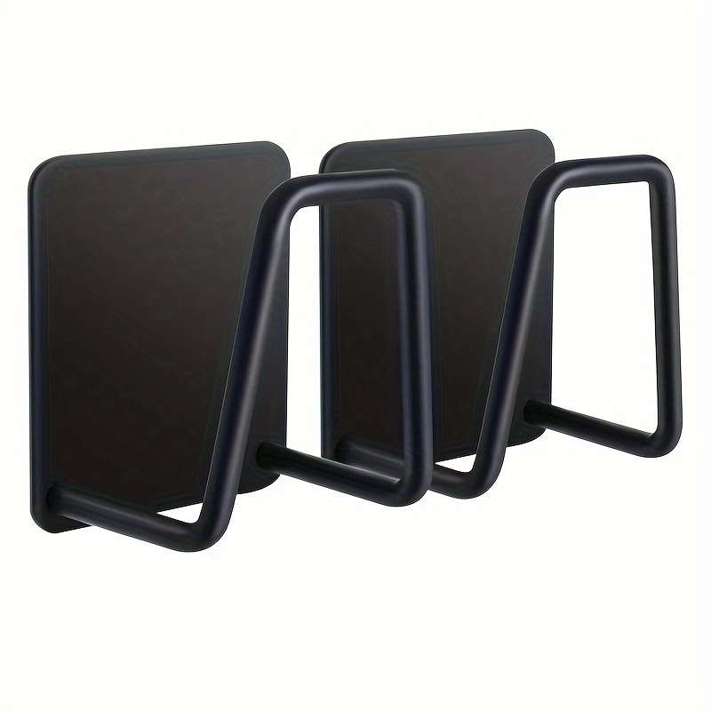 4pcs Wall-Mounted Stainless Steel Pot Lid Holder with Adhesive