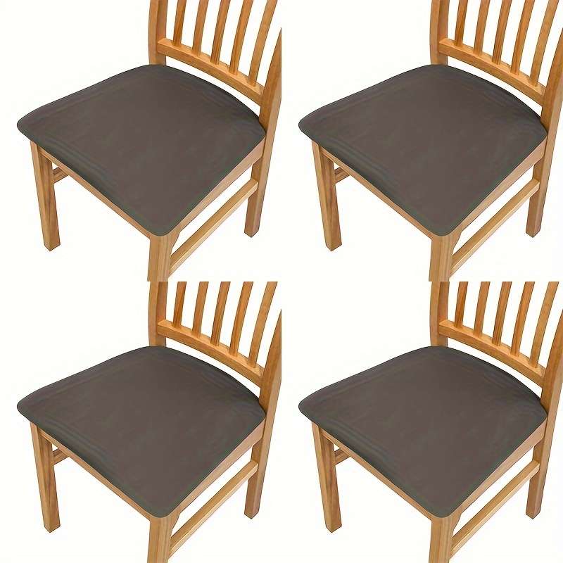 Set Of 4 Waterproof Elastic Milk Fiber Fabric Stool Covers