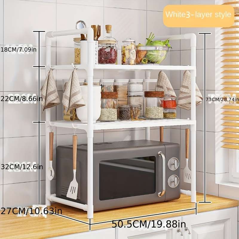 Sturdy Metal Kitchen Microwave Stand