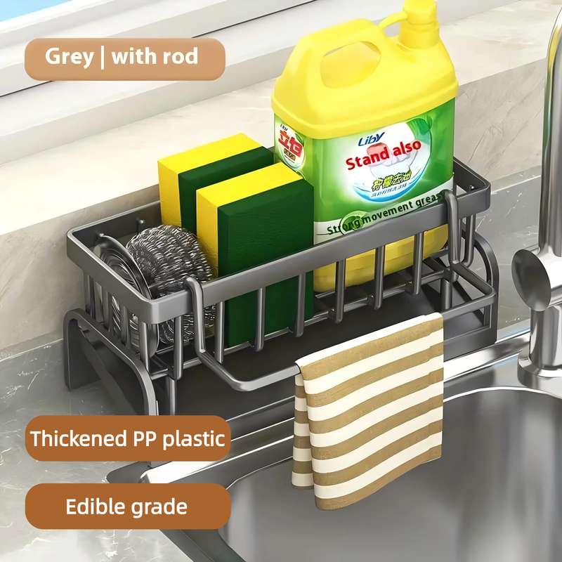 Kitchen Sink Organizer with Drain Tray Random Colors