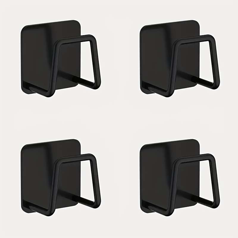4pcs Wall-Mounted Stainless Steel Pot Lid Holder with Adhesive