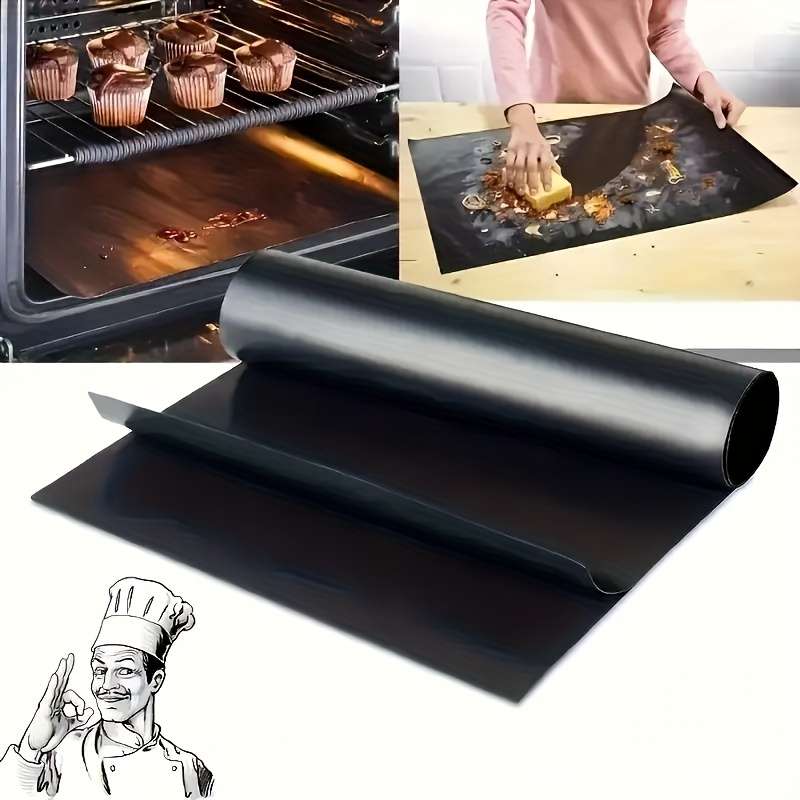 2pcs Oven Bottom Liner Non-Stick Reusable Liner For Electric Ovens