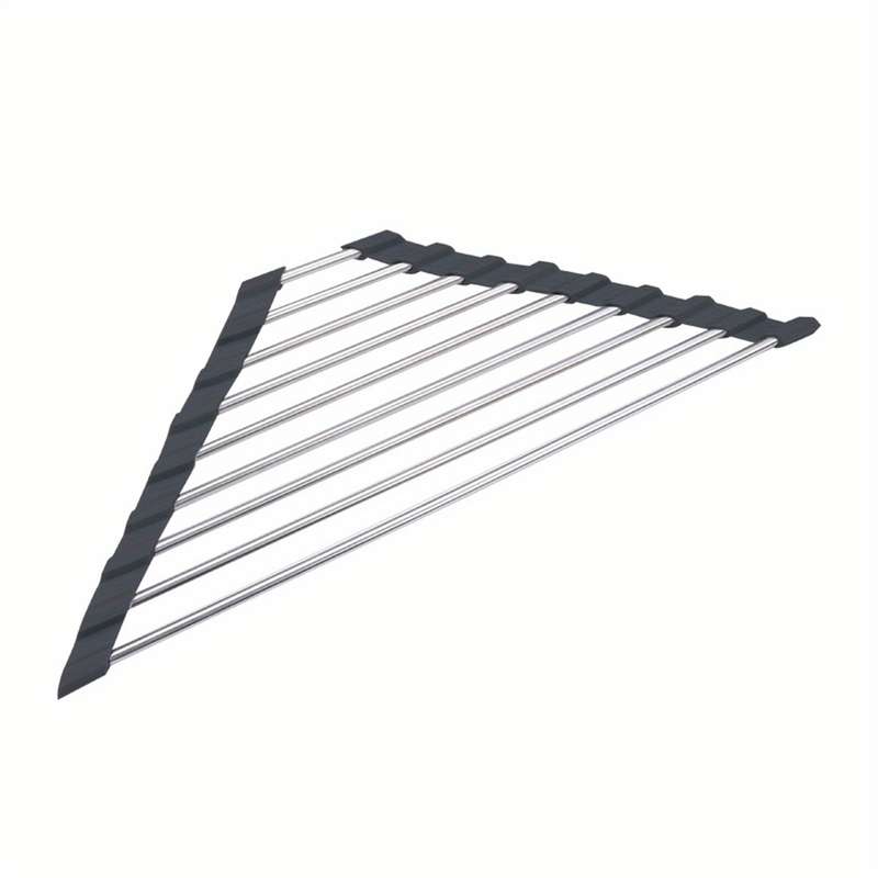 1pc Stainless Steel Triangle Coiling Drying Rack