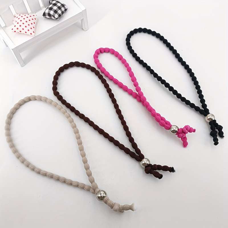 Adjustable Beaded Hair Ties Set