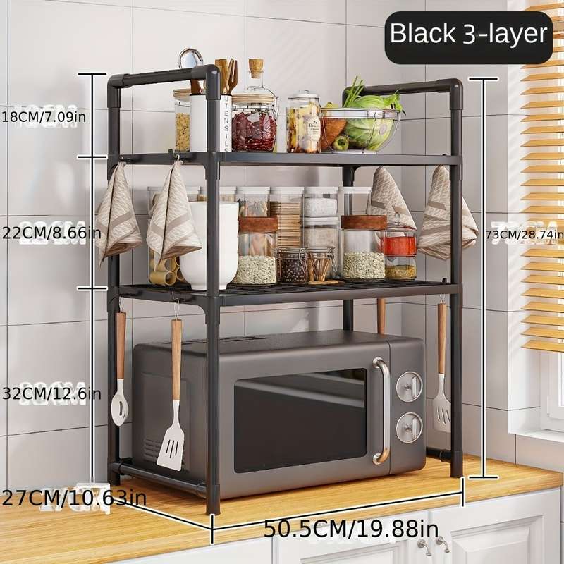 Sturdy Metal Kitchen Microwave Stand