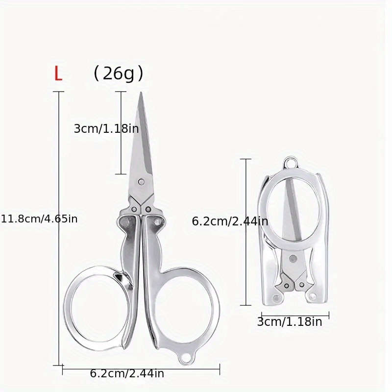 1pc Small Folding Scissors Portable Travel Scissors Stainless Steel Cutter Mini Scissors For Home Of