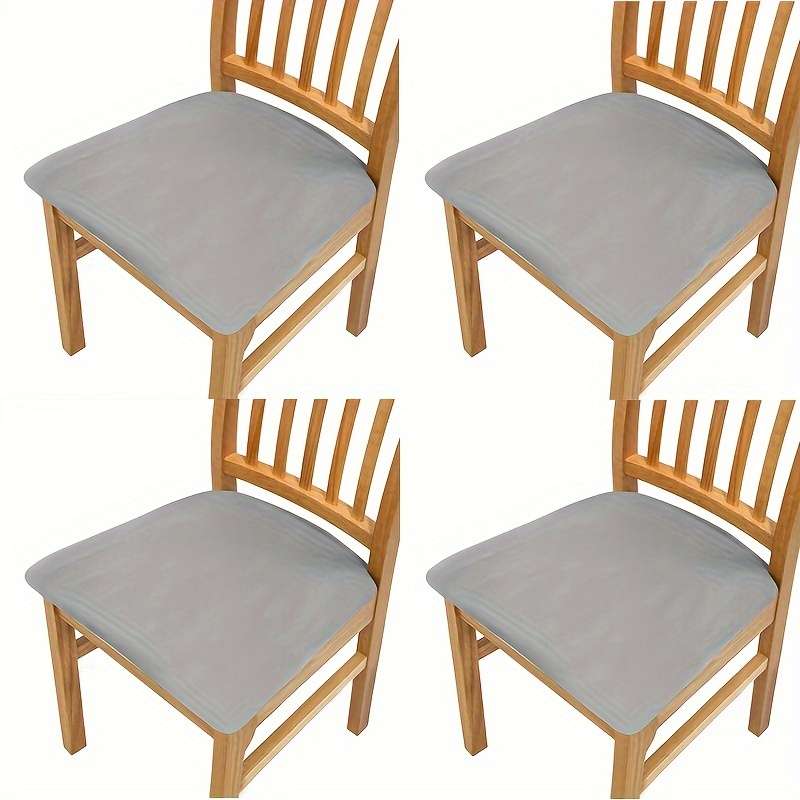 Set Of 4 Waterproof Elastic Milk Fiber Fabric Stool Covers