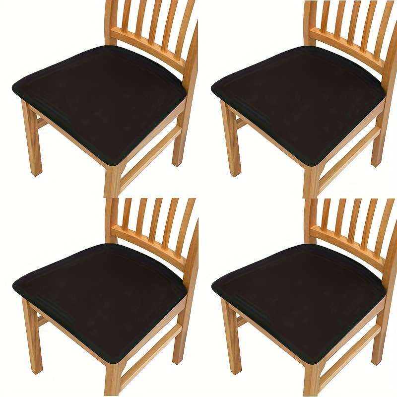 Set Of 4 Waterproof Elastic Milk Fiber Fabric Stool Covers