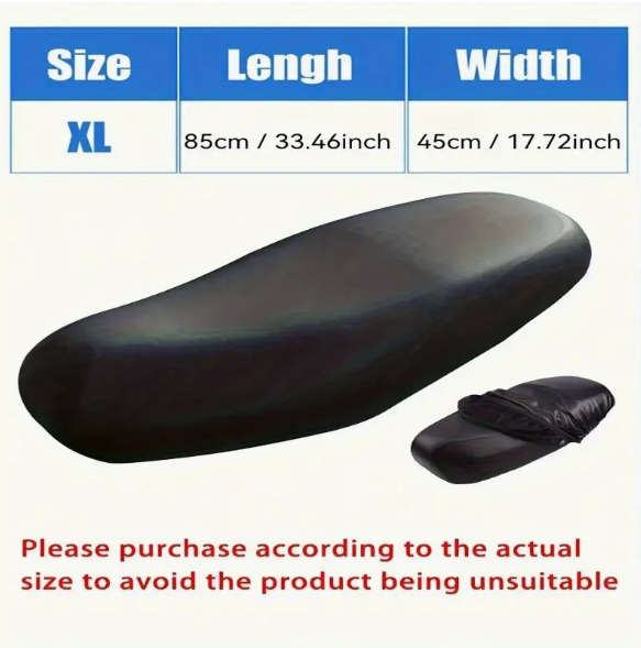Waterproof Motorcycle Seat Cover - Universal Pu Leather Scooter Seat Protector With Rain And Sun Pro