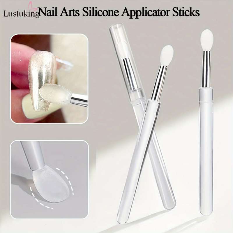 1pc Multifunctional Nail Art Silicone Applicator Stick