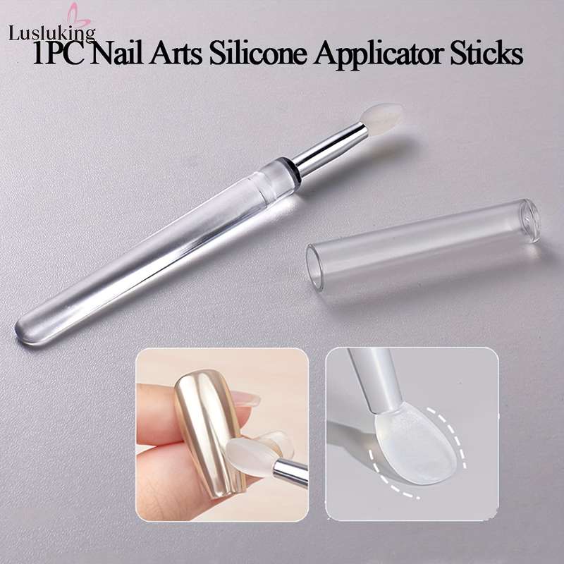1pc Multifunctional Nail Art Silicone Applicator Stick