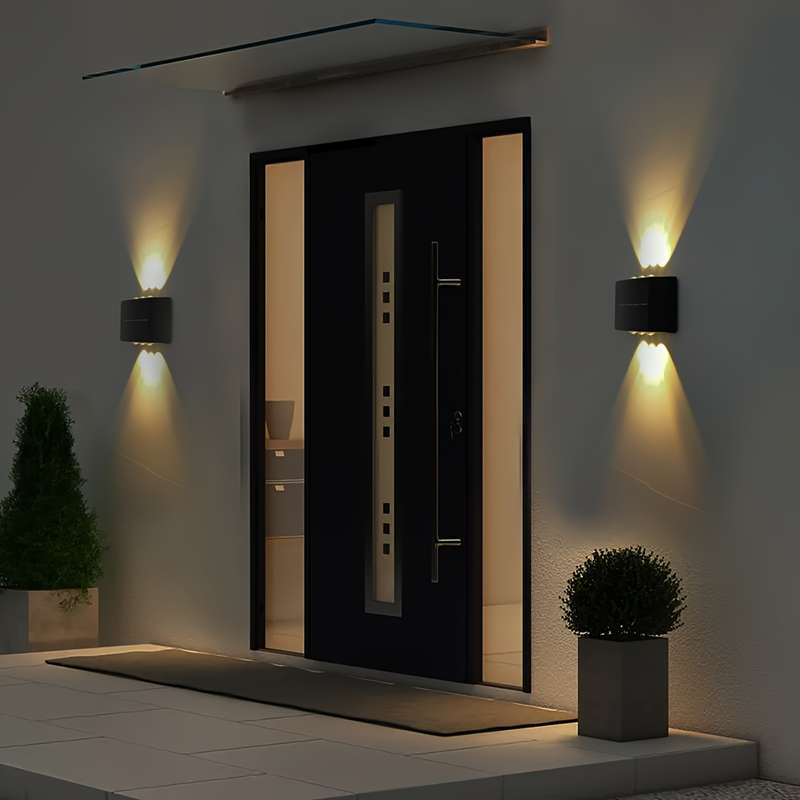 Solar Fence Light Up And Down Lighting
