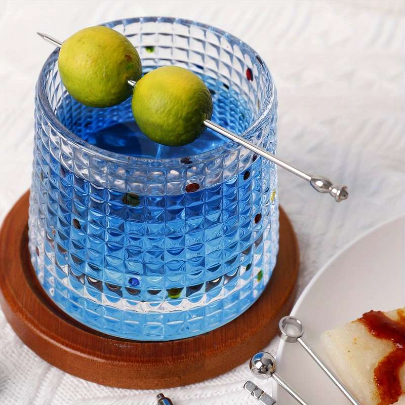 8-Piece Stainless Steel Cocktail Fruit Picks
