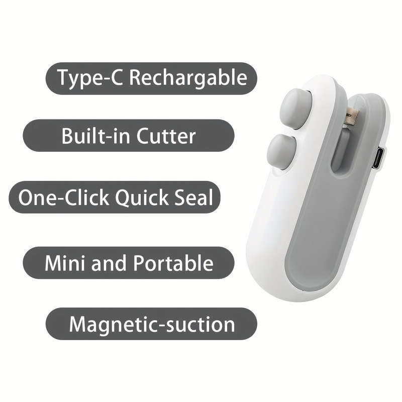2 in 1 Rechargeable Mini Snack Bag Sealer