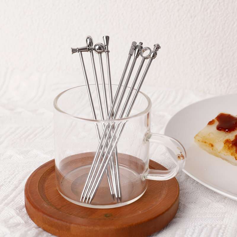 8-Piece Stainless Steel Cocktail Fruit Picks