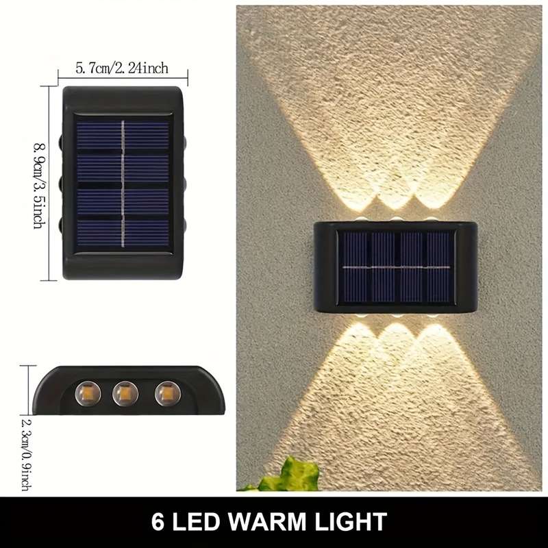 Solar Fence Light Up And Down Lighting