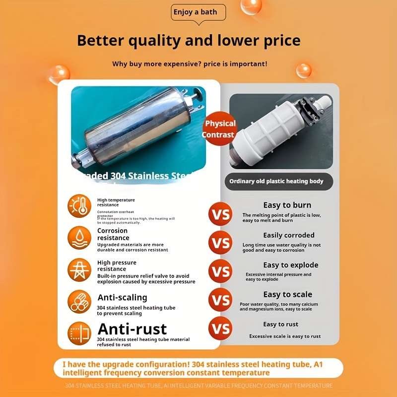 5500W 220V Electric Tankless Water Heater