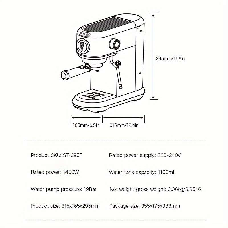 Stainless Steel Espresso Machine