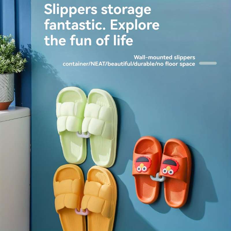 5pc Plastic Wall Mounted Shoe Rack