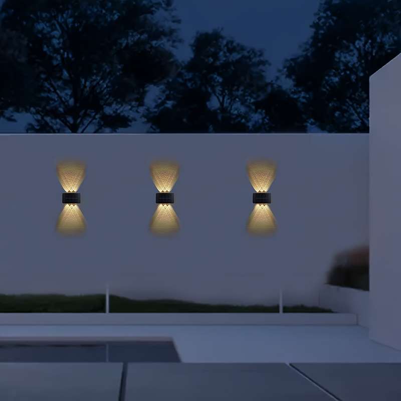 Solar Fence Light Up And Down Lighting