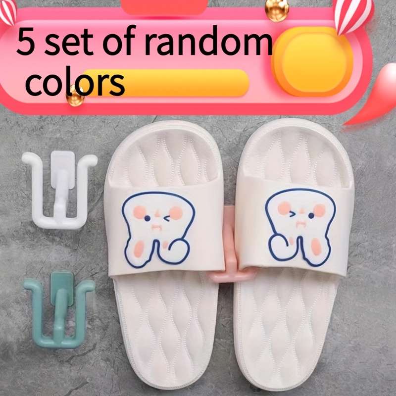 5pc Plastic Wall Mounted Shoe Rack