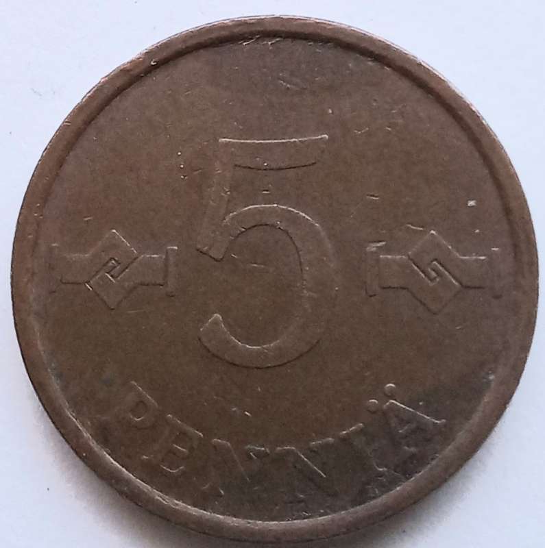 Suomen Tasavalta 1966 5 Penni