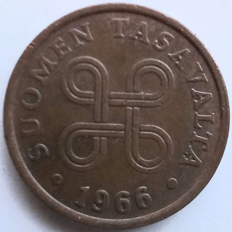 Suomen Tasavalta 1966 5 Penni
