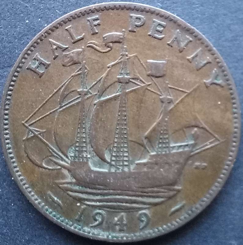 Great Britain 1949 Half Penny