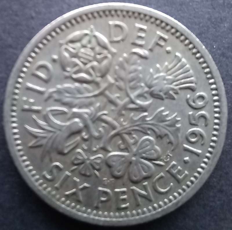 Great Britain 1956 Sixpence