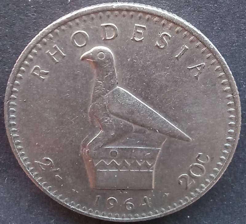1964 Rhodesia 2 Shilling / 20C