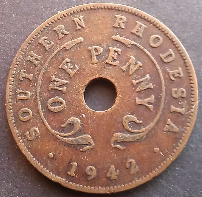 Southern Rhodesia 1942 1 penny