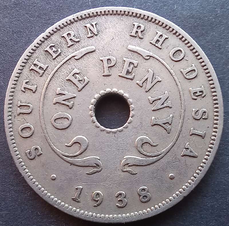Southern Rhodesia 1938 Nickel 1 penny