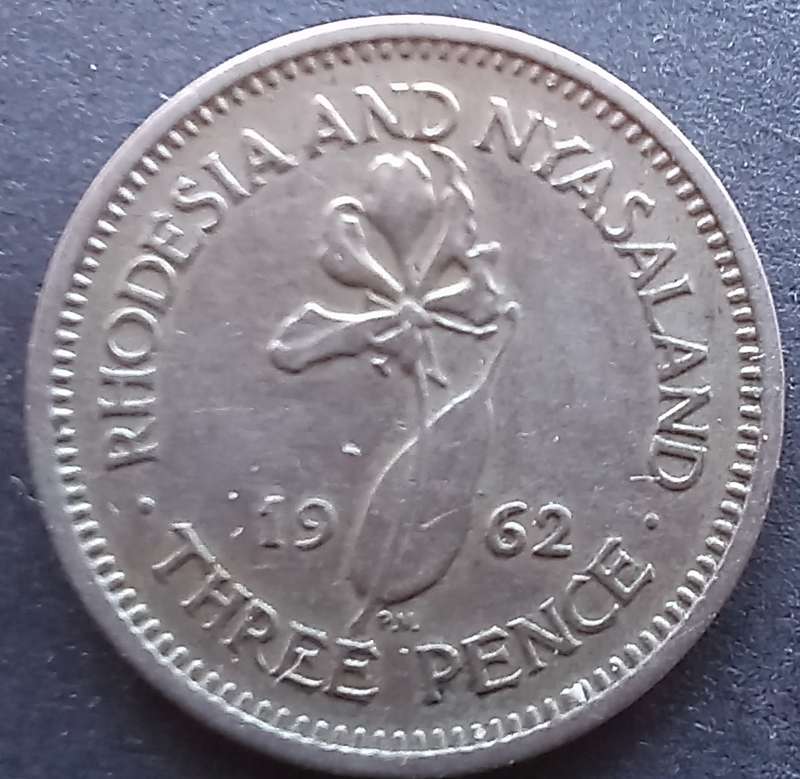 Rhodesia & Nyasaland 1962 Three pence