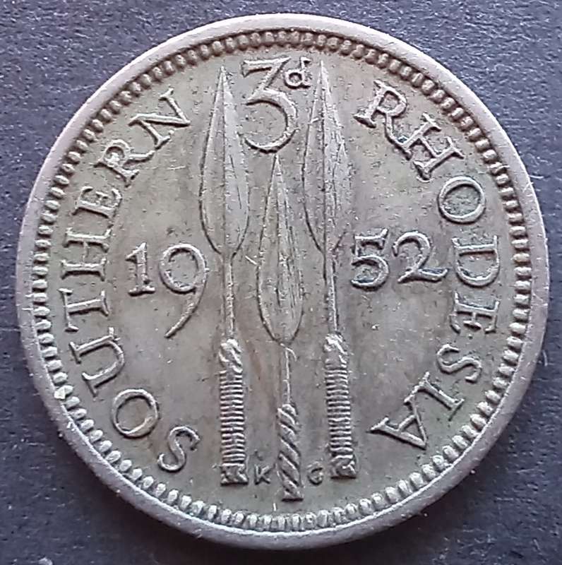 Southern Rhodesia 1952 3 pence