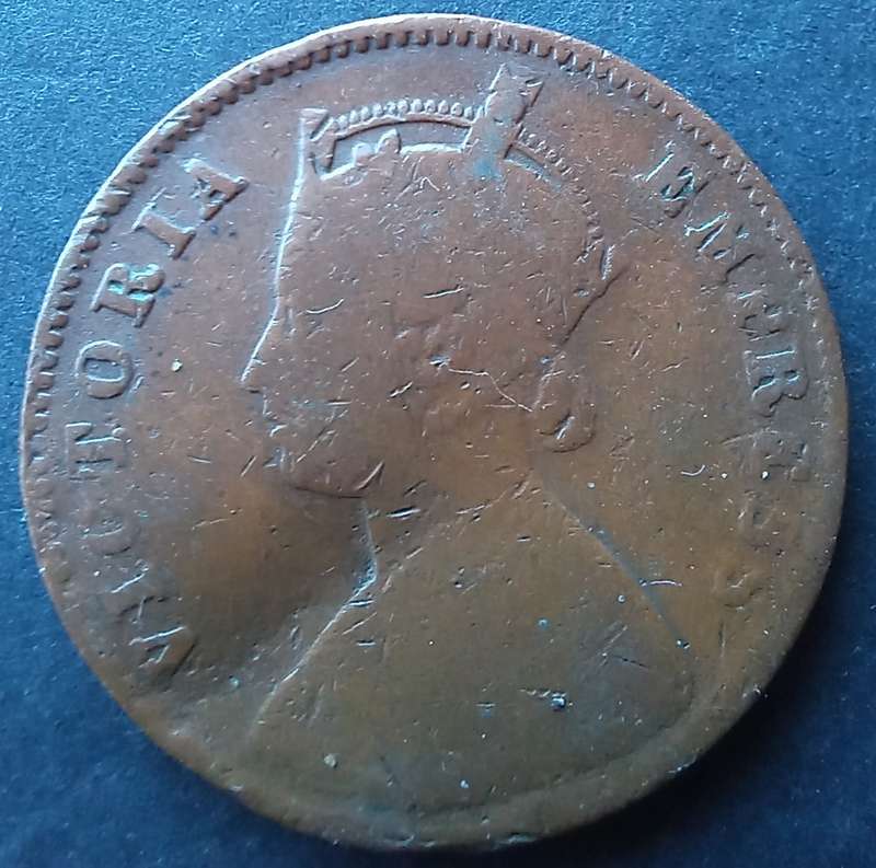 1896 1/4 Anna of India