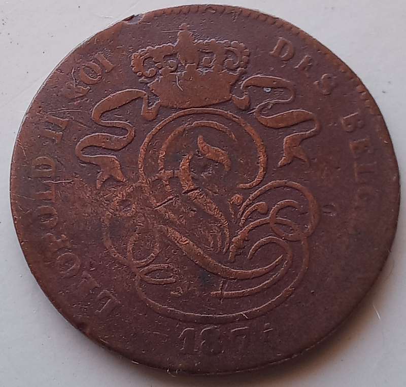 Belguim 1874 2 Cent