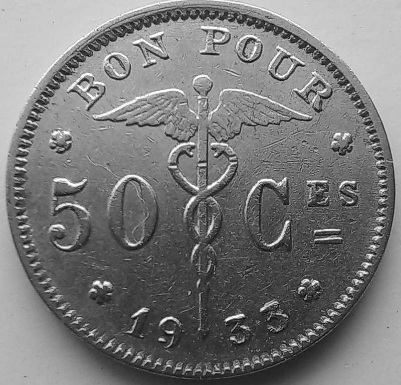 Belguim 1933 50 Centime