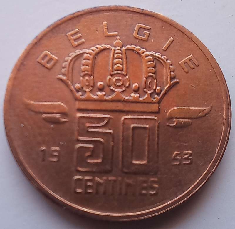 Belguim 1953 50 Centimes