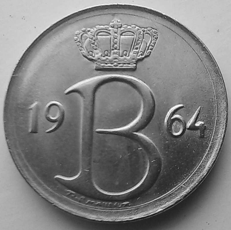 Belguim 1964 25 Cent
