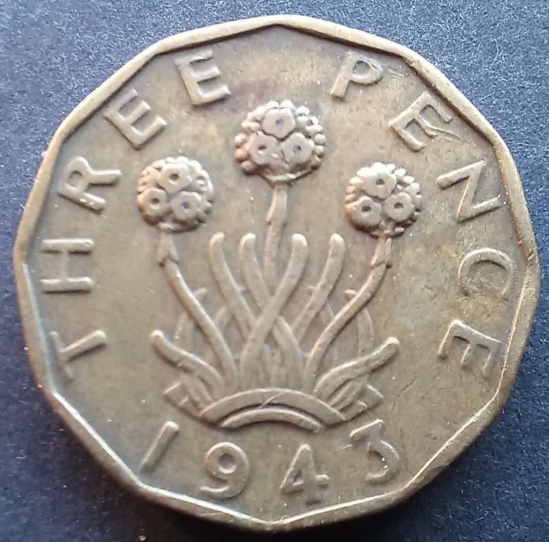 Great Britain 1943 Three Pence